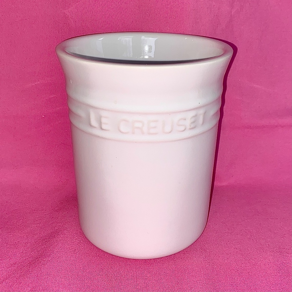 Le Creuset Big Utensil Crock Holder Cookware Kitchen Sur La Table Designer White